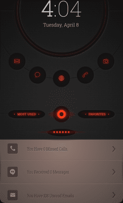 Screenshot of the application MYCOLORSCREEN Dark Orange Theme - #6