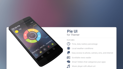 Screenshot of the application MYCOLORSCREEN PIE UI Theme - #1