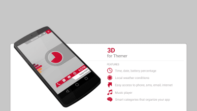 Screenshot of the application MYCOLORSCREEN 3D Theme - #1