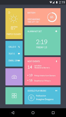 Screenshot of the application Zooper Widget - #3