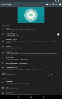 Screenshot of the application Zooper Widget - #10