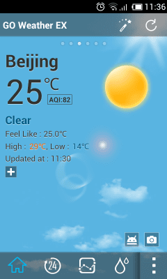 Screenshot of the application Default Dynamic1.0 GOWeatherEX - #1