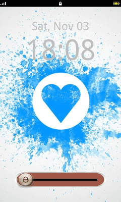 Screenshot of the application Love Lockscreen Theme - #3