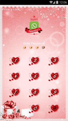 Screenshot of the application AppLock Theme - Love Roses - #2