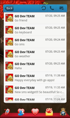 Screenshot of the application Valentine Theme GO Launcher EX - #4