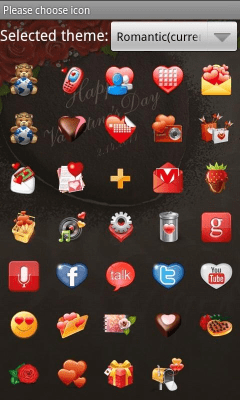 Screenshot of the application Valentine Theme GO Launcher EX - #8