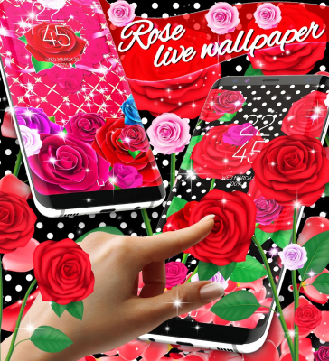 Screenshot of the application Pink red roses live wallpaper - #4