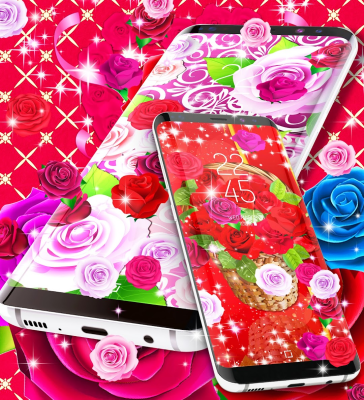 Screenshot of the application Pink red roses live wallpaper - #6