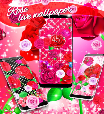 Screenshot of the application Pink red roses live wallpaper - #8
