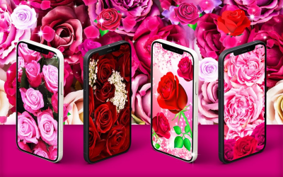 Screenshot of the application Pink red roses live wallpaper - #9