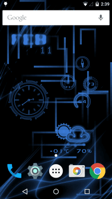 Screenshot of the application Neon Clock Live wallpaper - #1