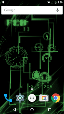 Screenshot of the application Neon Clock Live wallpaper - #2