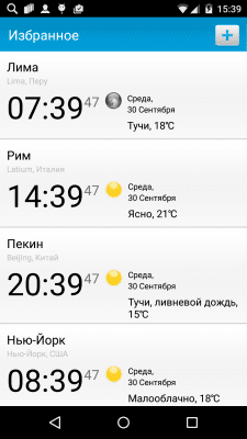 Screenshot of the application TimeServer - world time - #1