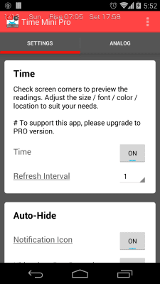 Screenshot of the application Time Mini - #4