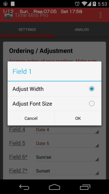 Screenshot of the application Time Mini - #6