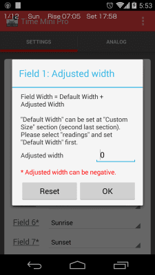 Screenshot of the application Time Mini - #7