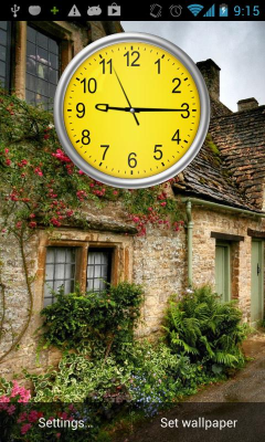 Screenshot of the application Yellow clock (Wallpapyrus pro) - #3