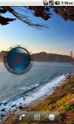 Screenshot of the application Transparent Analog Clock - #1