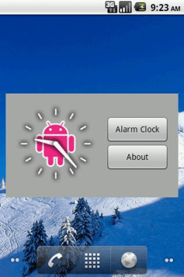 Screenshot of the application Pink Android Clock - #2