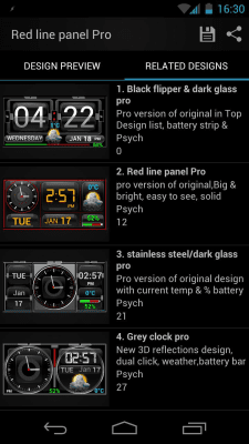 Screenshot of the application Thousand Clock Widgets - #1