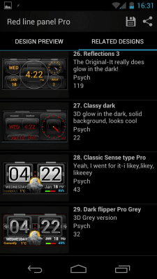 Screenshot of the application Thousand Clock Widgets - #2