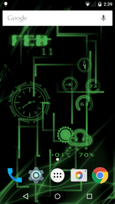 Screenshot of the application Neon Clock GL Live wallpaper - #1