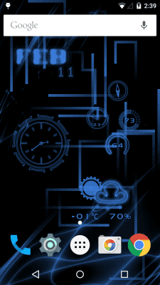 Screenshot of the application Neon Clock GL Live wallpaper - #2