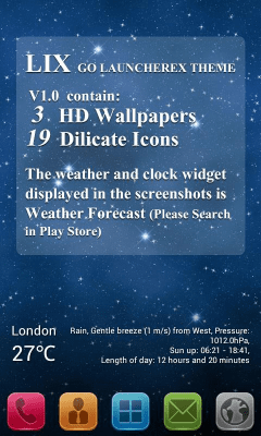 Screenshot of the application LIX GO LauncherEX Theme - #6