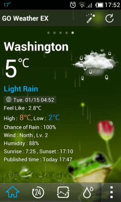 Screenshot of the application Restful Weather Widget Theme - #2
