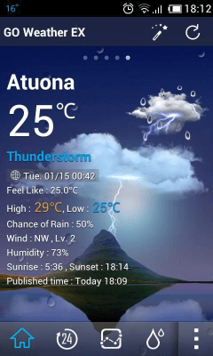 Screenshot of the application Restful Weather Widget Theme - #3