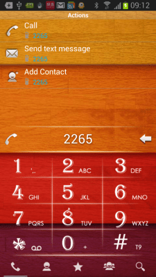 Screenshot of the application RocketDial Wood2nd Theme - #1