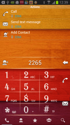 Screenshot of the application RocketDial Wood2nd Theme - #2