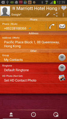 Screenshot of the application RocketDial Wood2nd Theme - #3