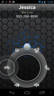 Screenshot of the application RocketDial CallerID Black Ring - #2