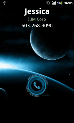 Screenshot of the application Rocket CallerID Holo Theme - #1