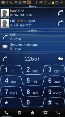 Screenshot of the application RocketDial Dialer & Contacts - #1