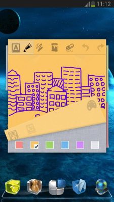 Screenshot of the application Next Launcher 3D Note Widget - #3