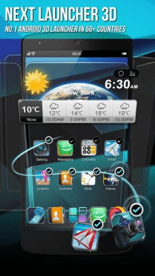 Screenshot of the application Next Launcher 3D Shell Lite - #1