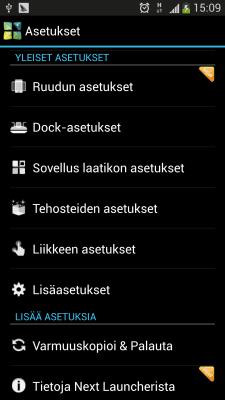 Screenshot of the application Next Launcher Finnish Langpack - #3