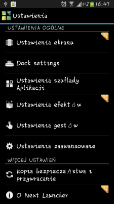 Screenshot of the application Next Launcher Polish Langpack - #3