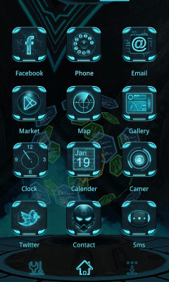 Screenshot of the application Next Technology Theme 3D LWP - #8