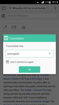 Screenshot of the application Translator for Next Browser - #1