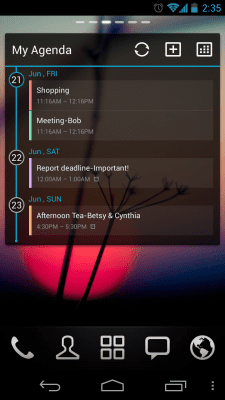 Screenshot of the application GO Calendar Widget - #5