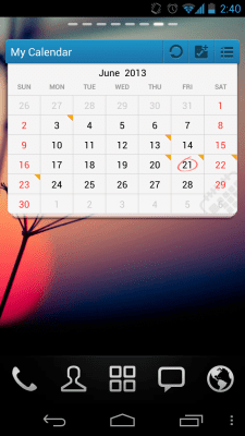 Screenshot of the application GO Calendar Widget - #7