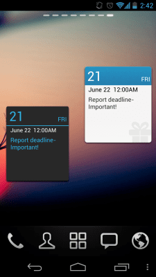 Screenshot of the application GO Calendar Widget - #8
