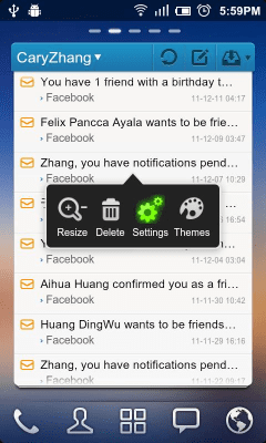 Screenshot of the application GO Email Widget - #4