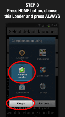 Screenshot of the application Jelly Bean Launcher Loader - #3
