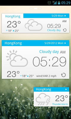 Screenshot of the application Concise white GOWeatherEX - #2