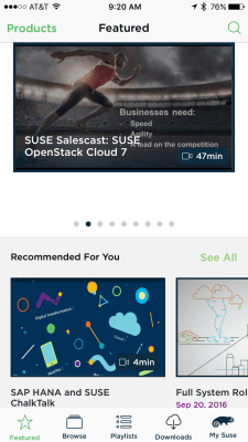 Screenshot of the application SUSE to Go - #1