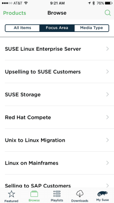 Screenshot of the application SUSE to Go - #2